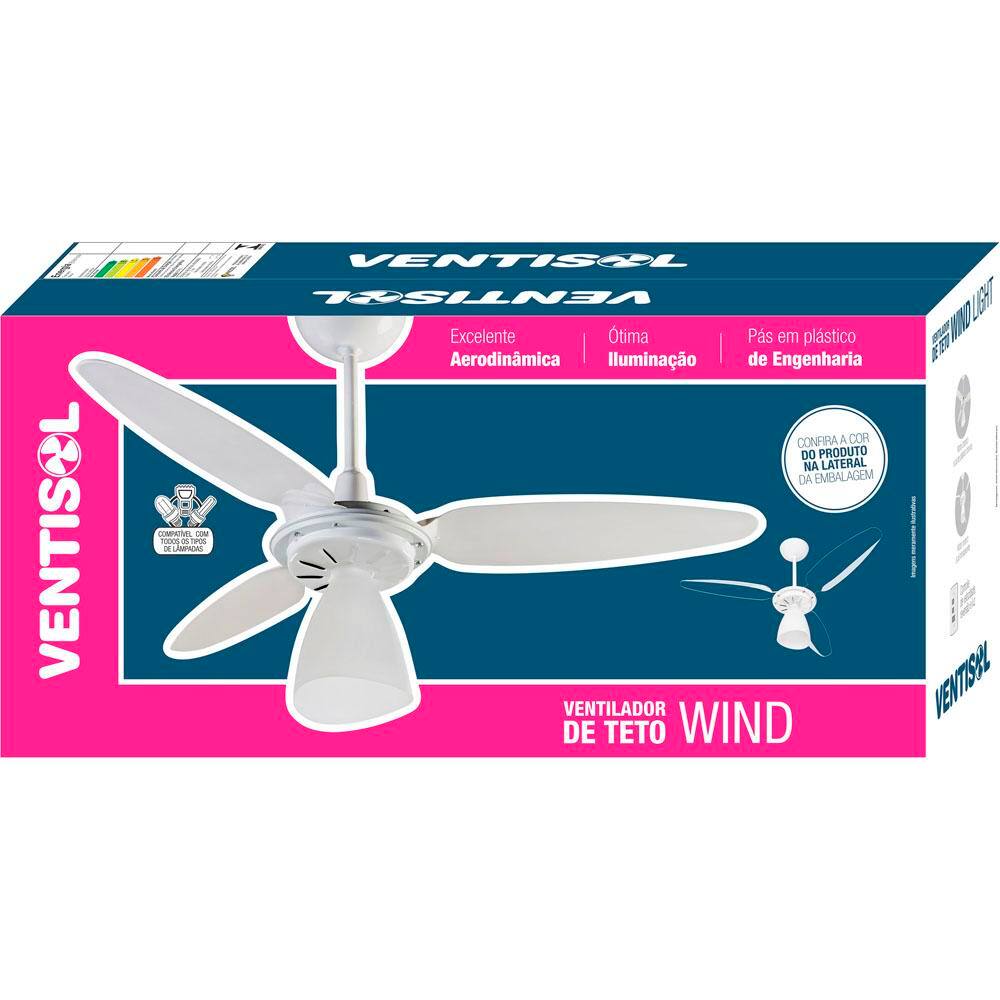 Ventilador de Teto Wind Light - Ventisol