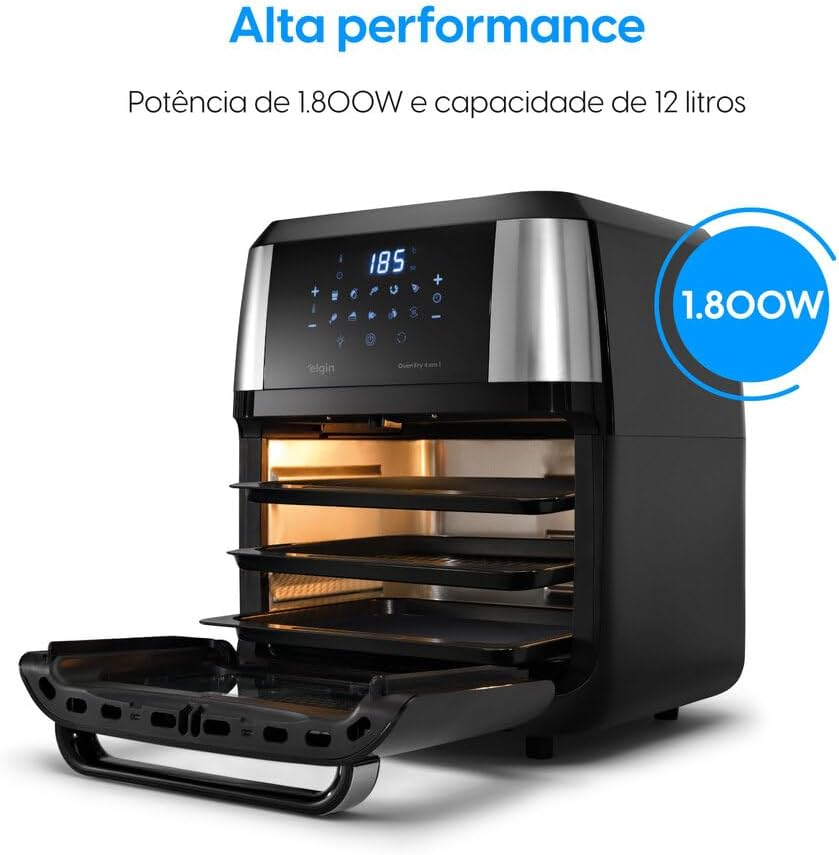 Fritadeira e Forno Air Fryer Oven Fry 12 Litros 1.800W