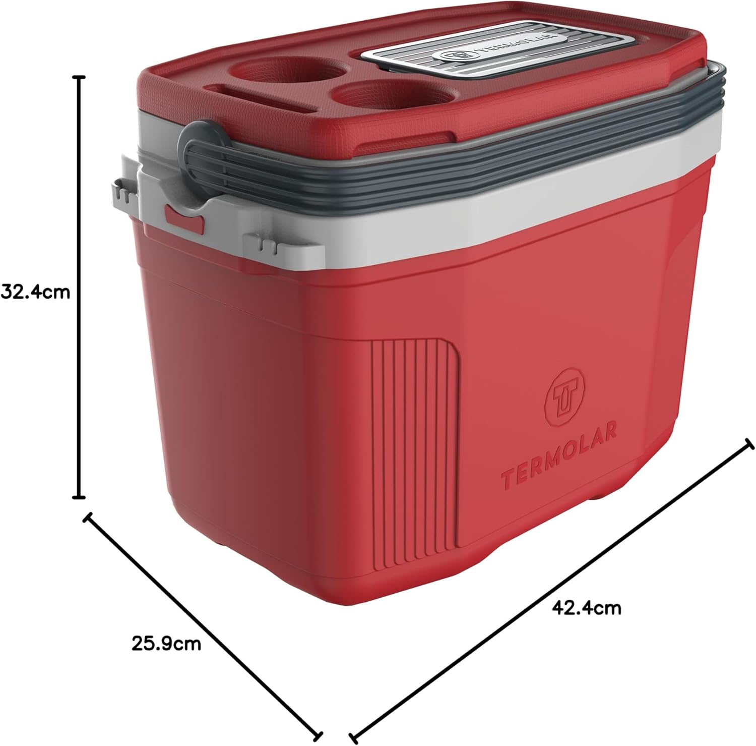 Caixa Térmica Cooler Termolar Suv Vermelha 20 litros