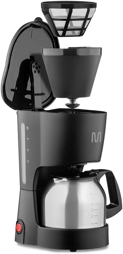 Cafeteira Elétrica 15 Xícaras 600ml com Jarra Inox e Filtro Reutilizável 600W Preto