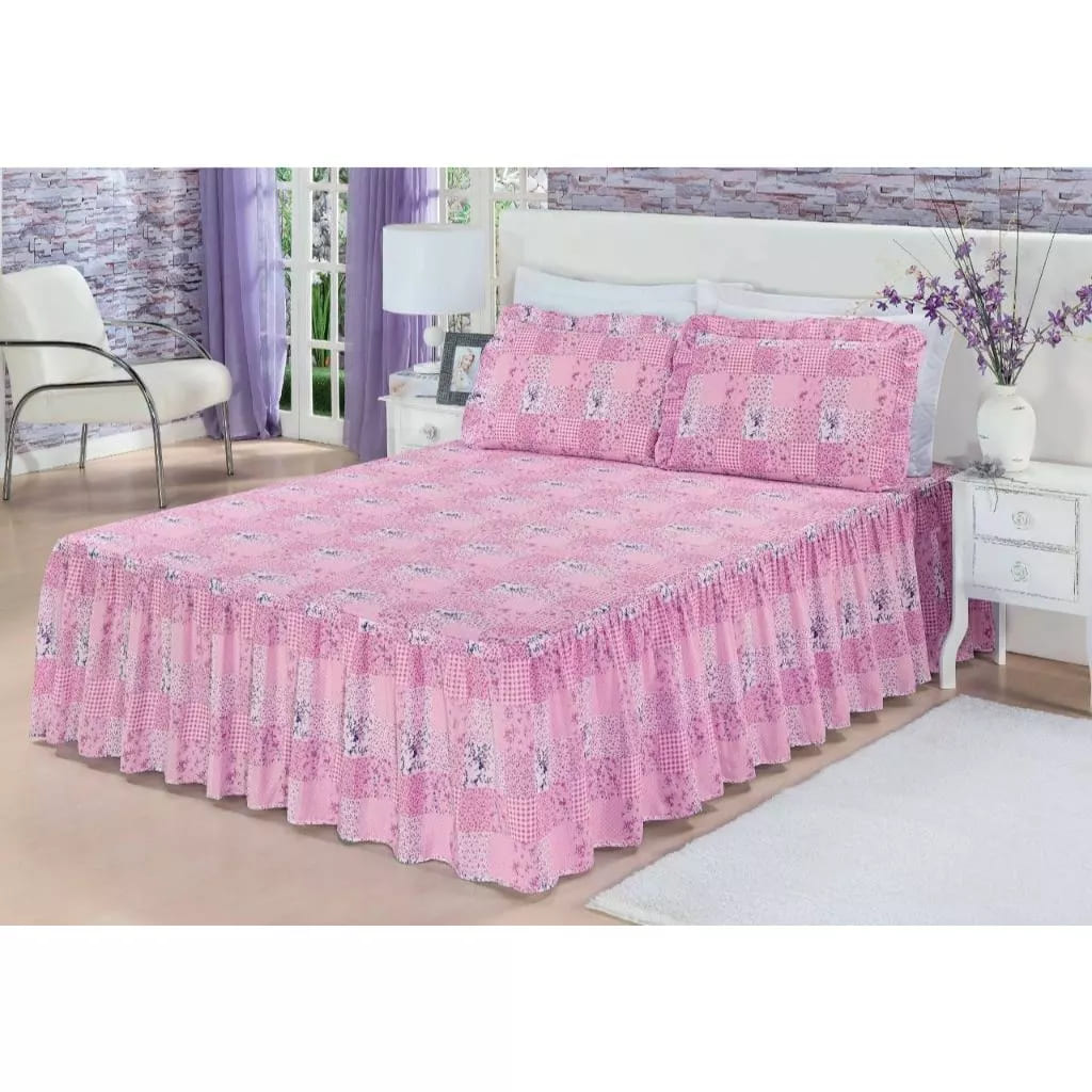Kit Colcha Pitanga Casal 5 Peças Estampada