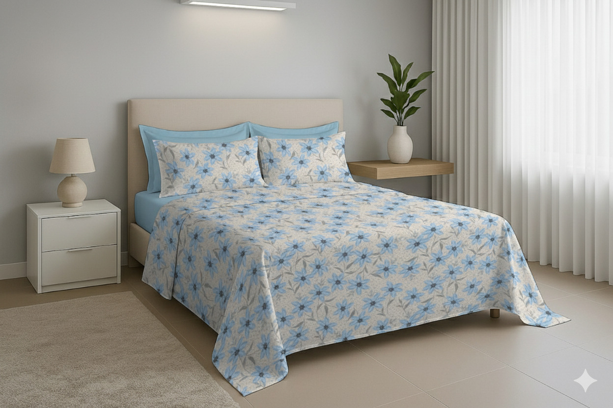 Jogo de Cama Casal Premium Plus 4 Peças Florido 7829