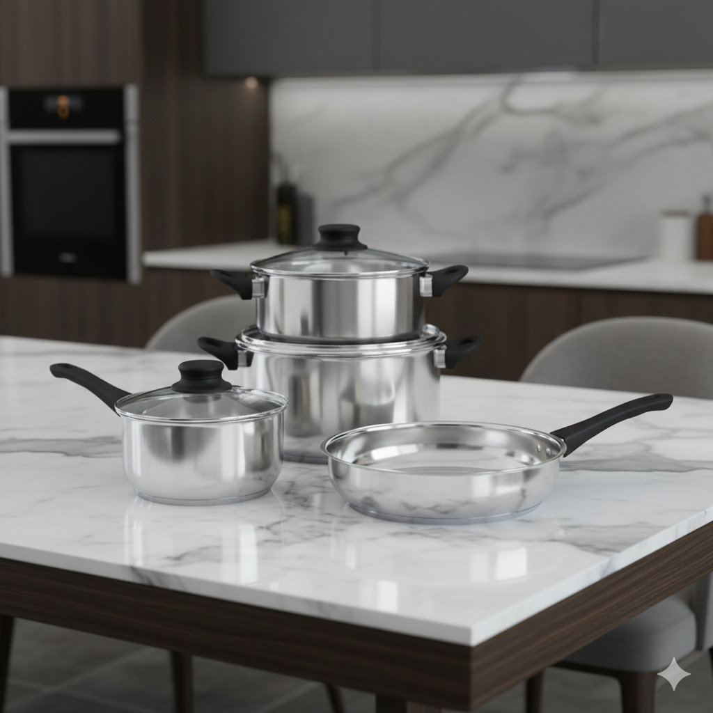 Conjunto de 4 Panelas em Inox Mor