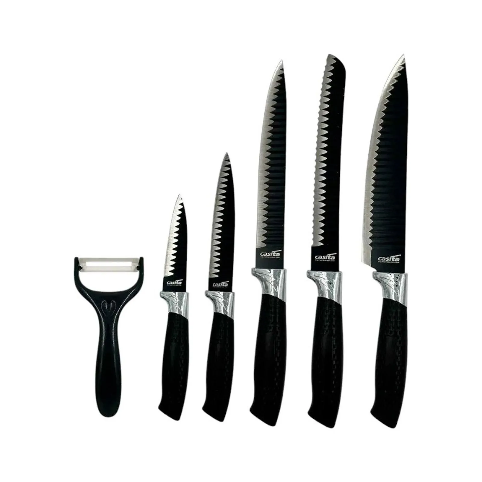 Jogo de Faca Casita 6 Peças Preto