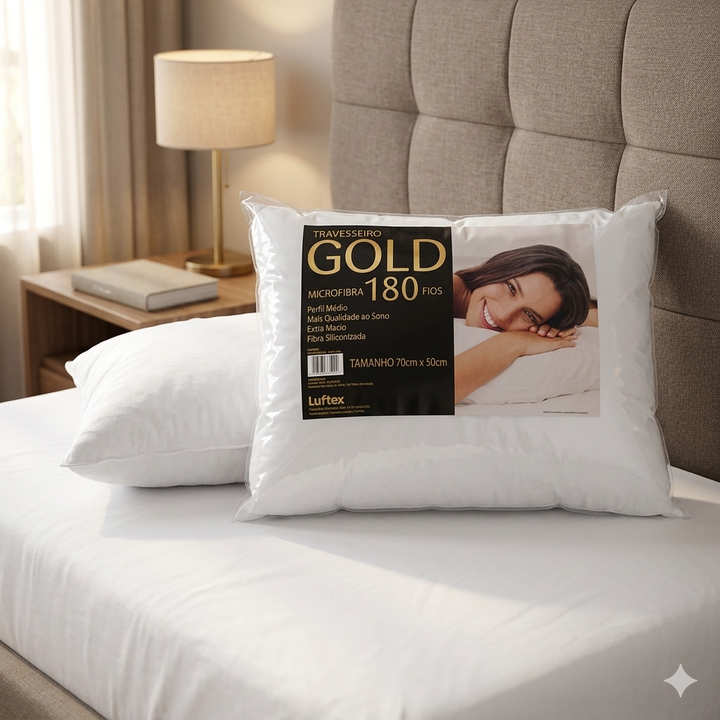 Travesseiro Gold 180 Fios 70 x 50 cm