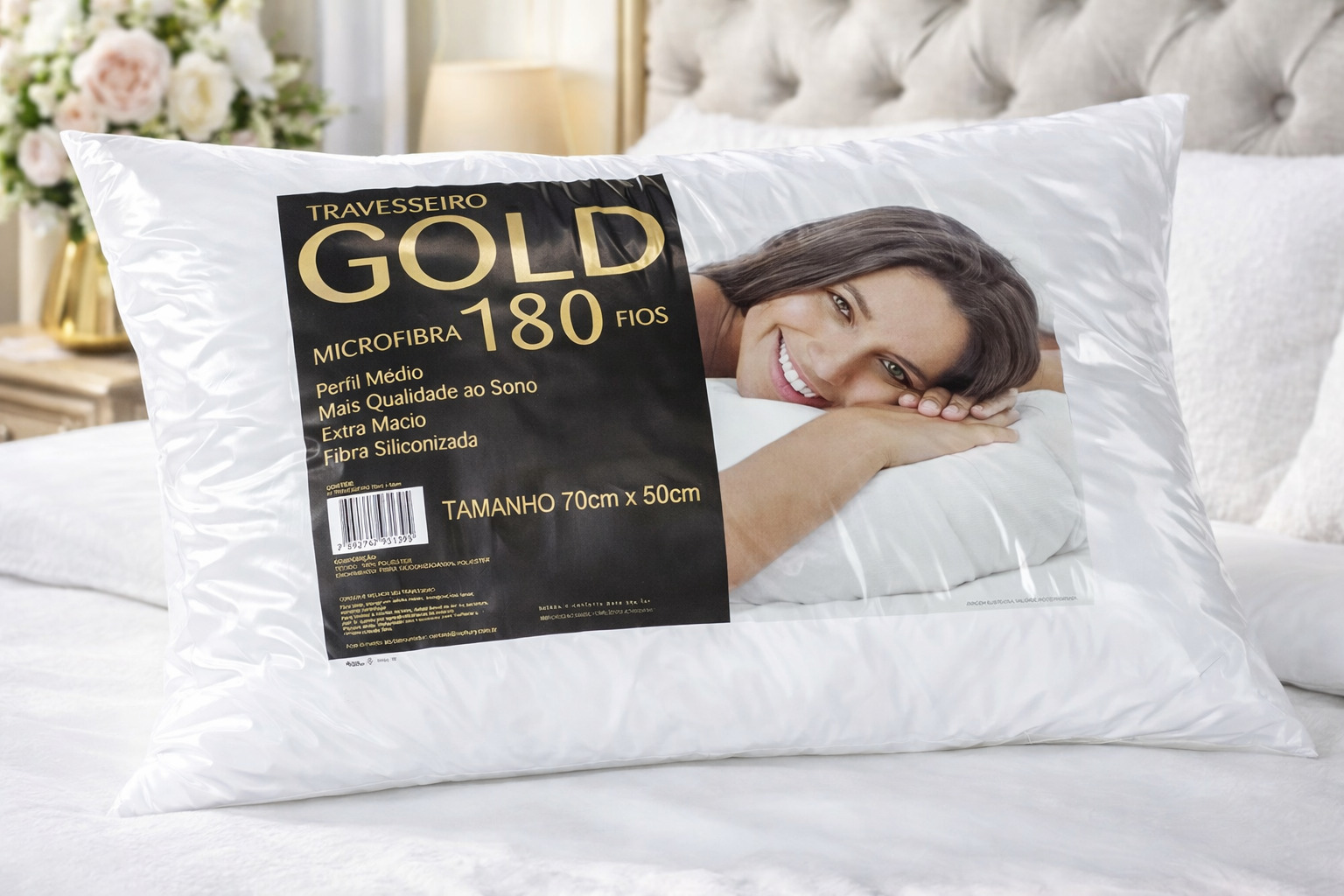 Travesseiro Gold 180 Fios 70 x 50 cm