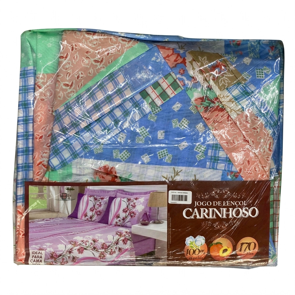 JOGO DE LENÇOL SOLTEIRO CARINHOSO 2 PEÇAS