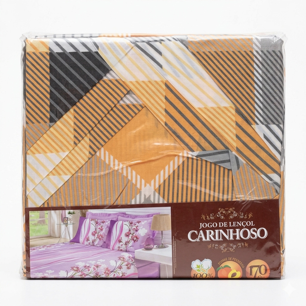 Jogo de Lençol Casado Carinhoso 3 Peças