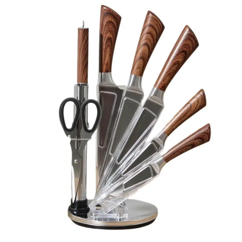 Jogo de Facas 8 Peças Casita Com Suporte Giratório