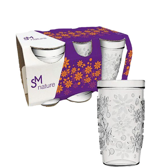 Jogo De Copos de Vidro 6 Peças - Nature