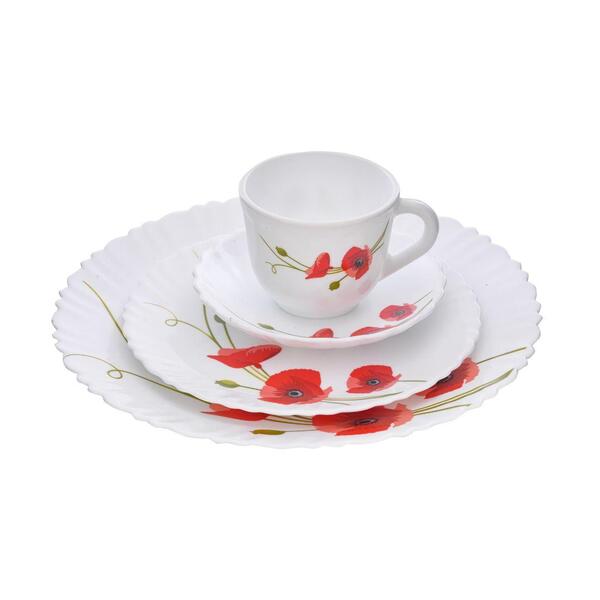 Aparelho De Jantar De Vidro Fluid Cloves Com 16 Peças