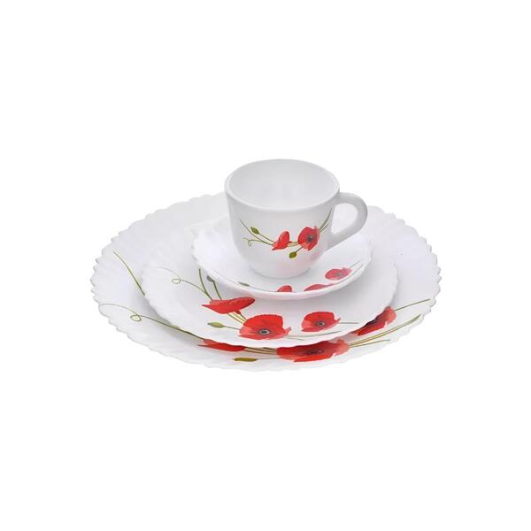 Aparelho De Jantar De Vidro Fluid Cloves Com 16 Peças